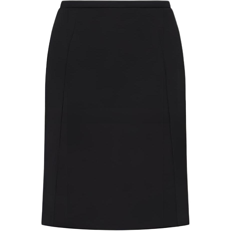 (Women) Emporio Armani  Black Solid Mid-Rise Fitted Casual Short Skirt. 0NN3BT-02002-1926