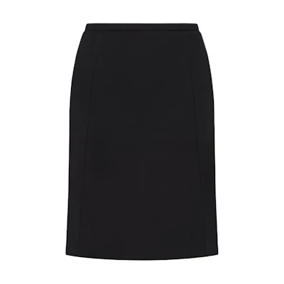 (Women) Emporio Armani Black Solid Mid-Rise Fitted Casual Short Skirt. 0NN3BT-02002-1926
