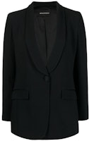 (Women) EMPORIO ARMANI Black Solid Single-Breasted Blazer SS23 0NG3DT-02003-0999 (Women) EMPORIO ARMANI Black Solid Single-Breasted Blazer SS23 0NG3DT-02003-0999