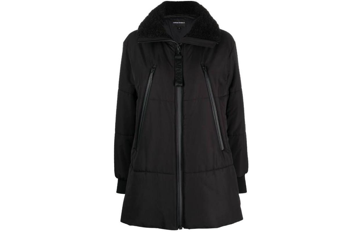 (Women) Emporio Armani  Black Solid Slim Fit Zip-Up Jacket 6R2B85-2NNIZ-0999