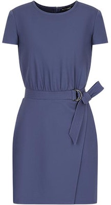 (Women) Emporio Armani Blue Cinched Waist Short Sleeve Dress SS22. INA1TT-I9923-901 Order (Women) Emporio Armani Blue Cinched Waist Short Sleeve Dress SS22. INA1TT-I9923-901