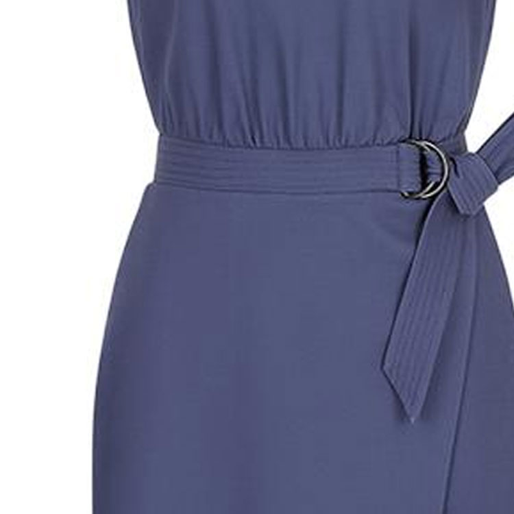 Details for (Women) Emporio Armani  Blue Cinched Waist Short Sleeve Dress SS22. INA1TT-I9923-901