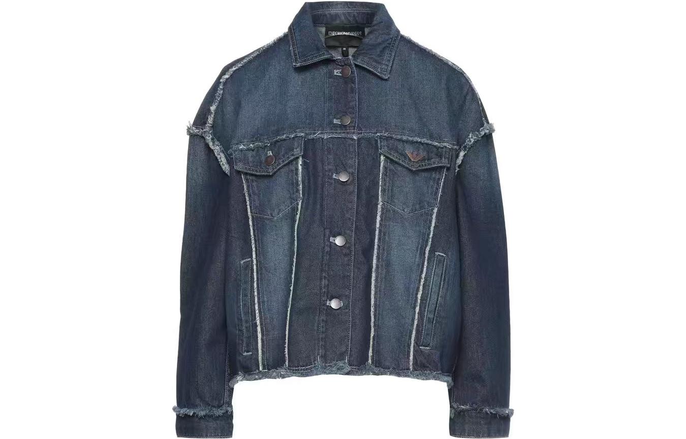 (Women) Emporio Armani  Blue Denim Jacket with Single-Breasted Lapel Design. 3H2B78-2D5YZ-0941 圖 2