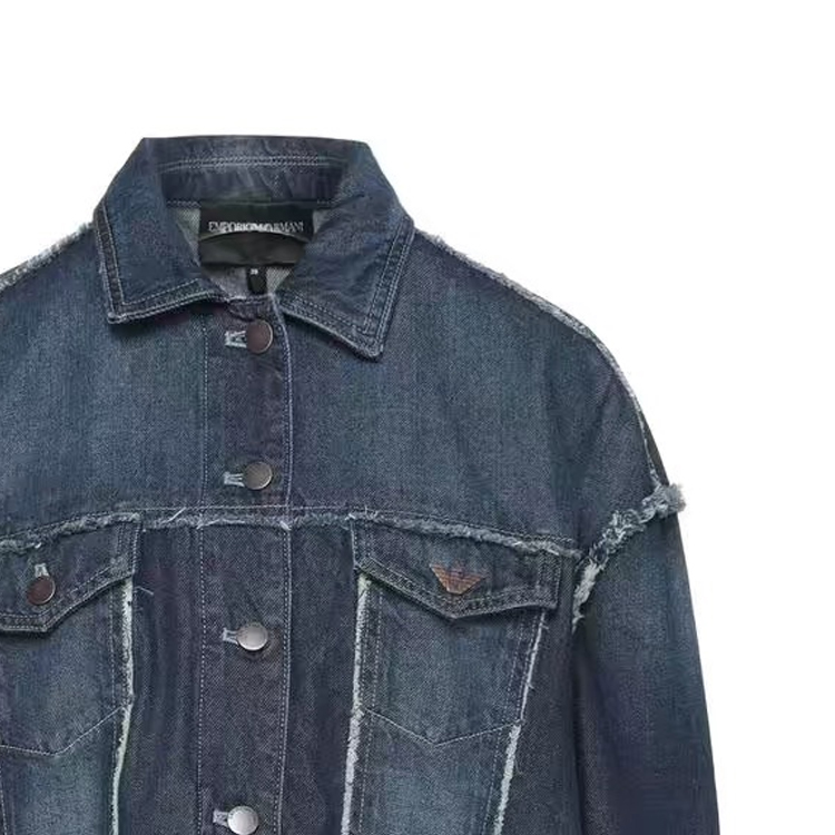 (Women) Emporio Armani  Blue Denim Jacket with Single-Breasted Lapel Design. 3H2B78-2D5YZ-0941 圖 6
