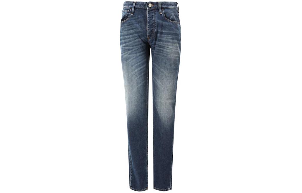 (Women) Emporio Armani  Blue Mid-Rise Straight-Leg Washed Denim Jeans 3L1J75-1DK1Z-0942 圖 2