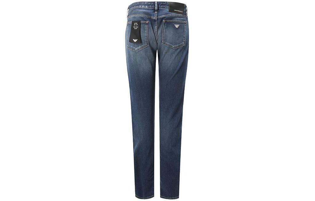 (Women) Emporio Armani  Blue Mid-Rise Straight-Leg Washed Denim Jeans 3L1J75-1DK1Z-0942 圖 3