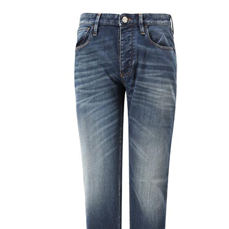 (Women) Emporio Armani  Blue Mid-Rise Straight-Leg Washed Denim Jeans 3L1J75-1DK1Z-0942 圖 6