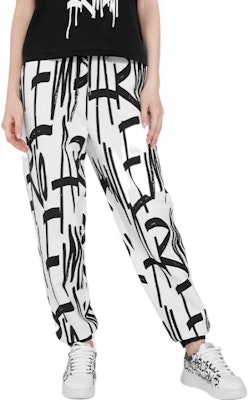 (W) 艾玛妮胶囊款全印花标志黑白配色运动裤 6K2P6L1JHSZ-F160 Shop (W) 艾玛妮胶囊款全印花标志黑白配色运动裤 6K2P6L1JHSZ-F160