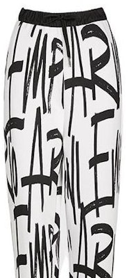 (W) 艾玛妮胶囊款全印花标志黑白配色运动裤 6K2P6L1JHSZ-F160 Details for (W) 艾玛妮胶囊款全印花标志黑白配色运动裤 6K2P6L1JHSZ-F160