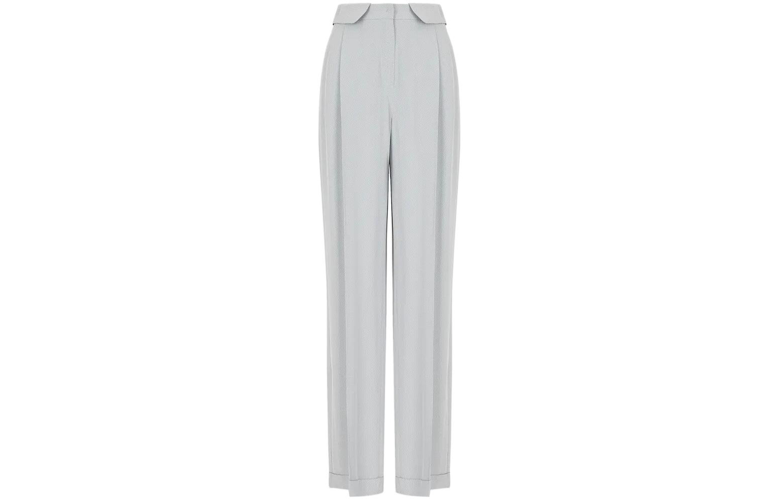 (Women) Emporio Armani  Chevron Pattern Grey Tailored Pants. INP40T-I2120-1010