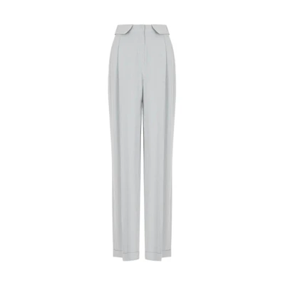 (Women) Emporio Armani Chevron Pattern Grey Tailored Pants. INP40T-I2120-1010
