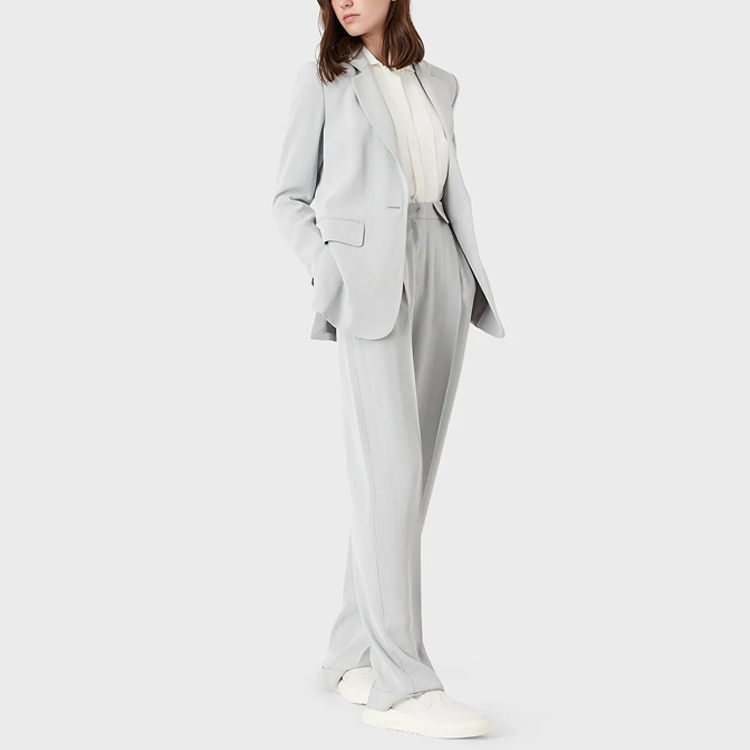 (Women) Emporio Armani  Chevron Pattern Grey Tailored Pants. INP40T-I2120-1010 圖 3