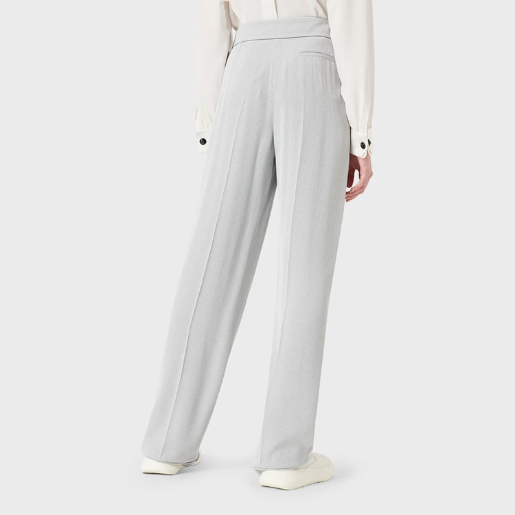 (Women) Emporio Armani  Chevron Pattern Grey Tailored Pants. INP40T-I2120-1010 圖 5