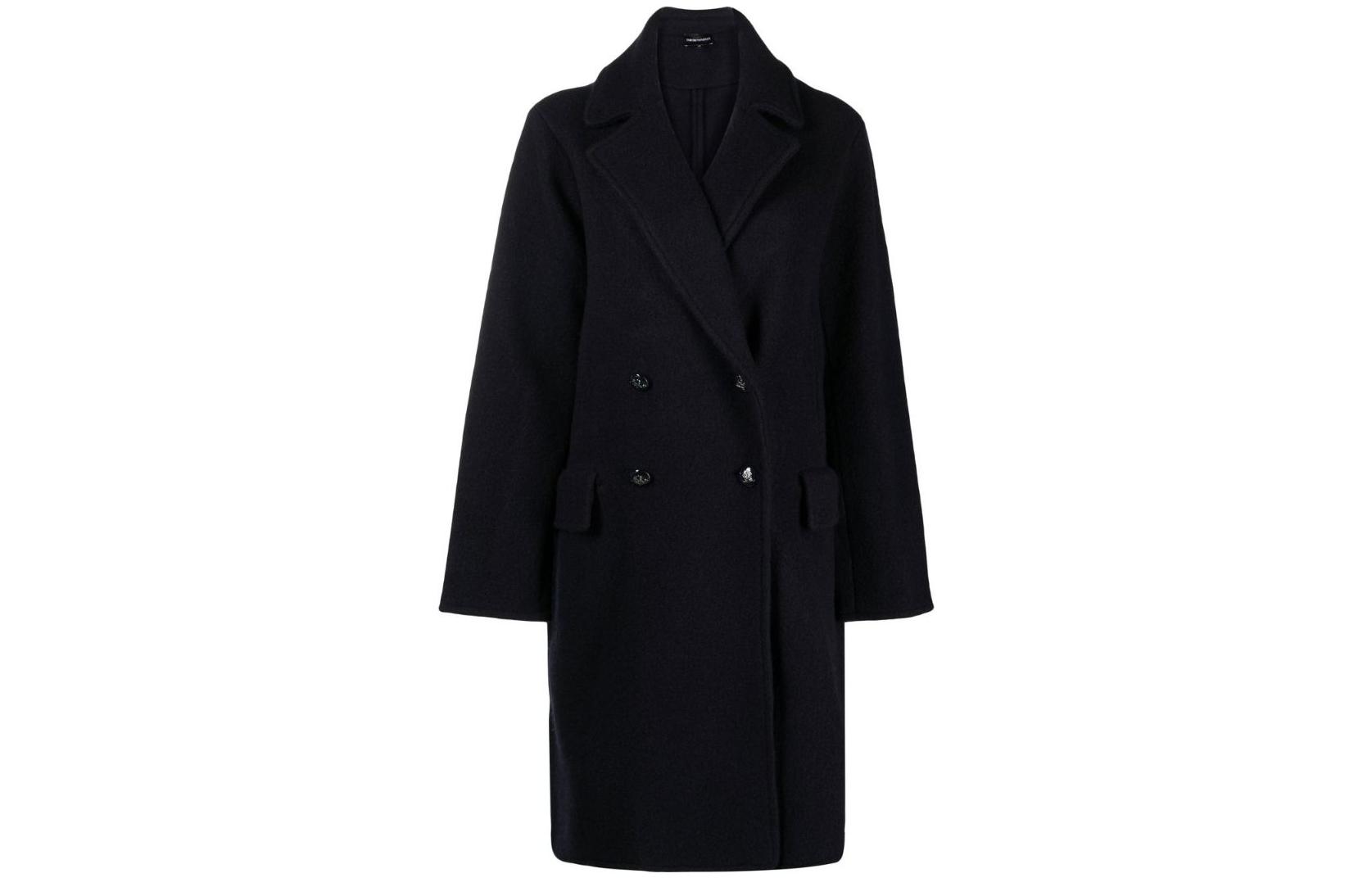 (Women) Emporio Armani  Double-Breasted Navy Blue Coat FW22. 6L2LT2-2M06Z-0926
