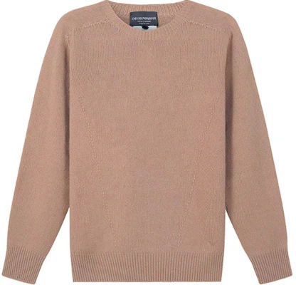 (Women) EMPORIO ARMANI FW22 Solid Color Crewneck Cashmere Sweater Beige. 8N2MW3-2MA1Z-0137 Order (Women) EMPORIO ARMANI FW22 Solid Color Crewneck Cashmere Sweater Beige. 8N2MW3-2MA1Z-0137