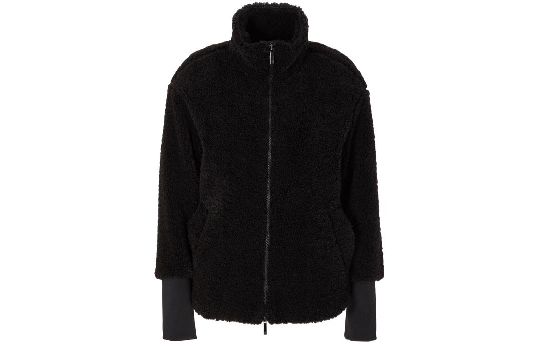 (Women) EMPORIO ARMANI  FW23 Black Velvet Stand Collar Jacket 6R2B6B-2JZQZ-0999