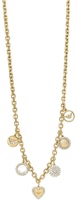 (Women) Emporio Armani Gold Heart-Shaped Pendant Necklace with Alloy Design EGS3103710 (Women) Emporio Armani Gold Heart-Shaped Pendant Necklace with Alloy Design EGS3103710