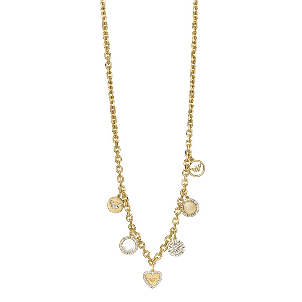 Order (Women) Emporio Armani  Gold Heart-Shaped Pendant Necklace with Alloy Design EGS3103710