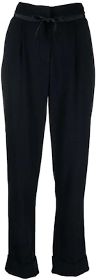 (Women) Emporio Armani High-Waist Knit Straight-Leg Joggers Navy Blue SS22. H3NP2A-C9926-926 Order (Women) Emporio Armani High-Waist Knit Straight-Leg Joggers Navy Blue SS22. H3NP2A-C9926-926