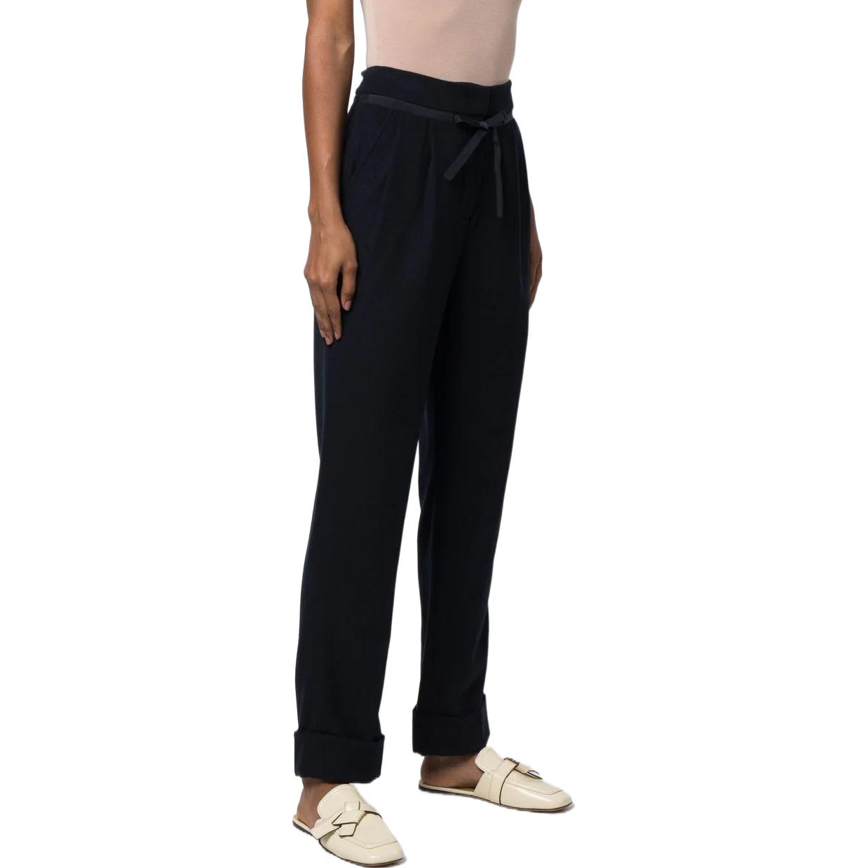 Purchase (Women) Emporio Armani  High-Waist Knit Straight-Leg Joggers Navy Blue SS22. H3NP2A-C9926-926