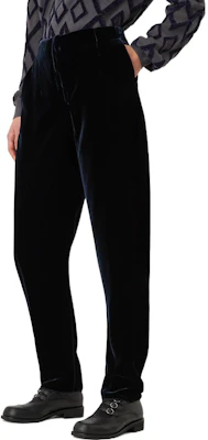 (W) Emporio Armani 高腰天鵝絨錐形長褲 海軍藍顏色 H3NP29-C2802-1926 Shop (W) Emporio Armani 高腰天鵝絨錐形長褲 海軍藍顏色 H3NP29-C2802-1926