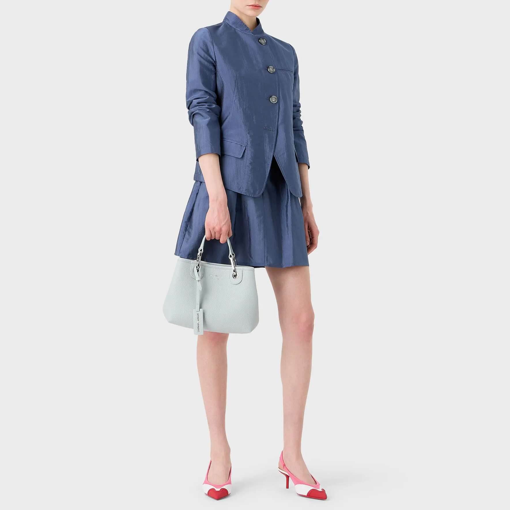 Lookbook (W) Falda Casual Acampanada de Talle Alto Emporio Armani Azul Oscuro FW23. 6R2N65-2NQ5Z-0736