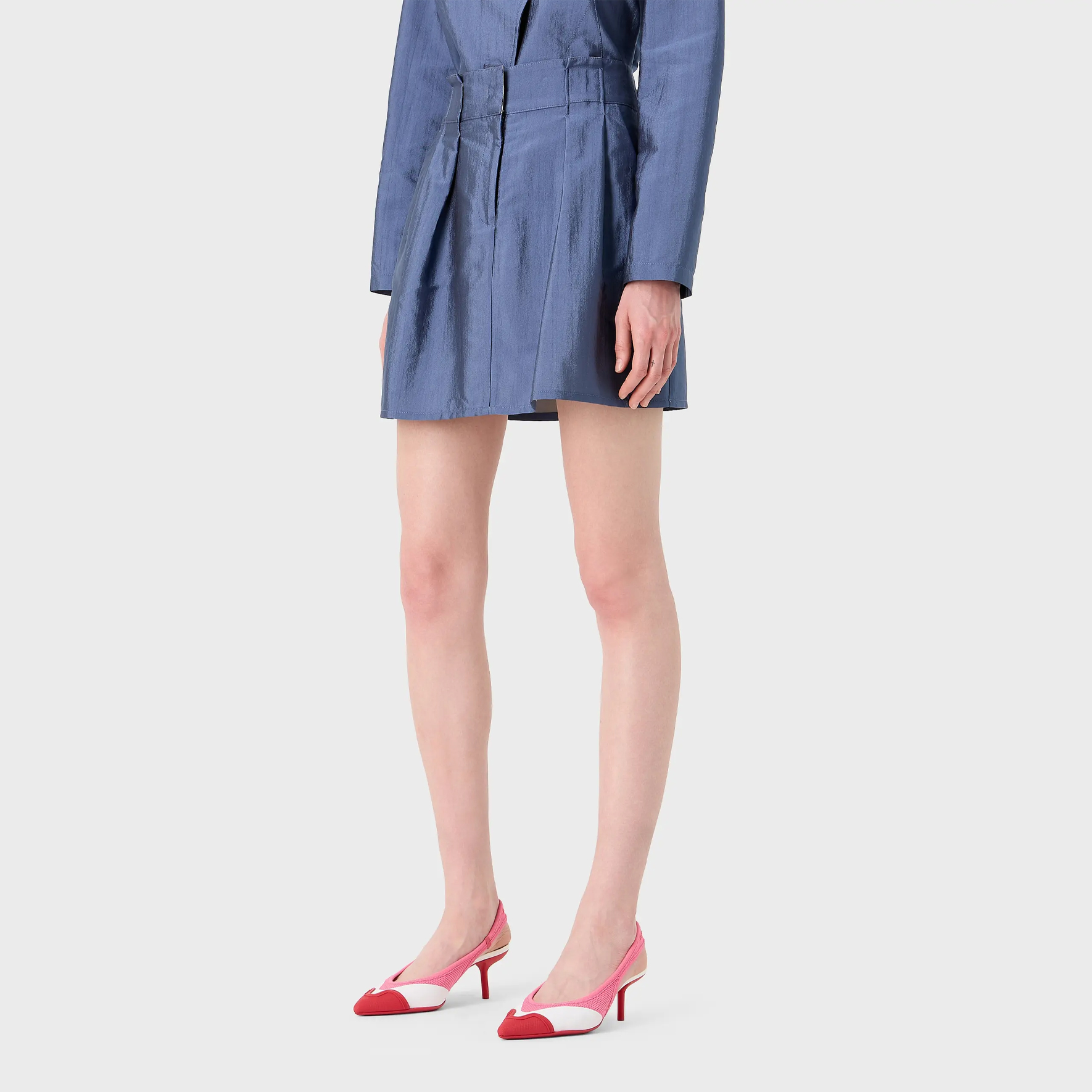 Purchase (W) Falda Casual Acampanada de Talle Alto Emporio Armani Azul Oscuro FW23. 6R2N65-2NQ5Z-0736