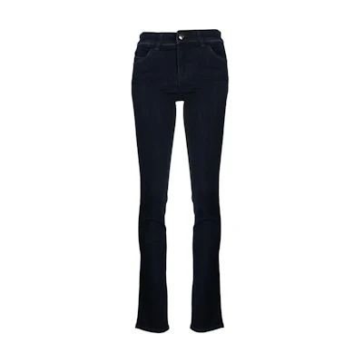 (Women) Emporio Armani High-Waisted Slim Fit Jeans Deep Blue Denim. 8N2J18-2DL2Z-0941