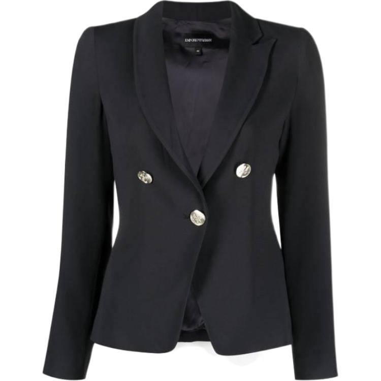 (Women) Emporio Armani  Long Sleeve Single-Button Solid Color Blazer. 6R2G65-2NQ2Z-0926