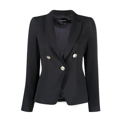 (Women) Emporio Armani Long Sleeve Single-Button Solid Color Blazer. 6R2G65-2NQ2Z-0926