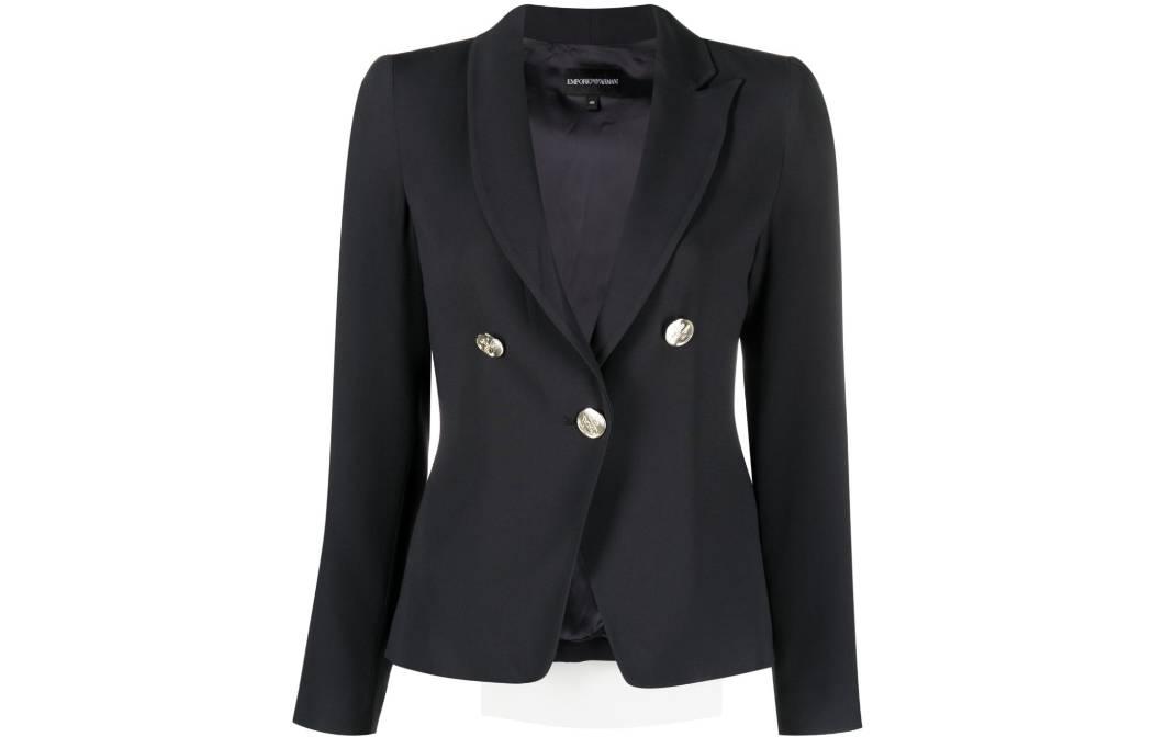 Order (W) Emporio Armani Blazer Lengan Panjang Butang Tunggal Warna Solid. 6R2G65-2NQ2Z-0926