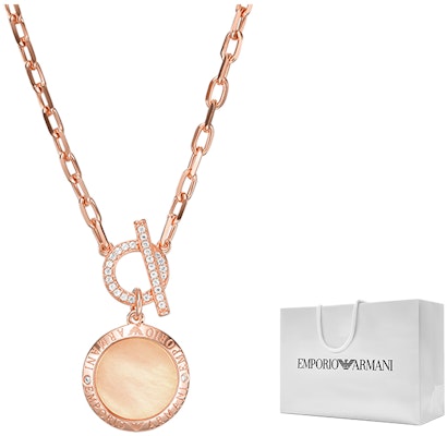 (Women) Emporio Armani Luxury 925 Silver Necklace with Diamond Pendant. EG3562221 Shop (Women) Emporio Armani Luxury 925 Silver Necklace with Diamond Pendant. EG3562221