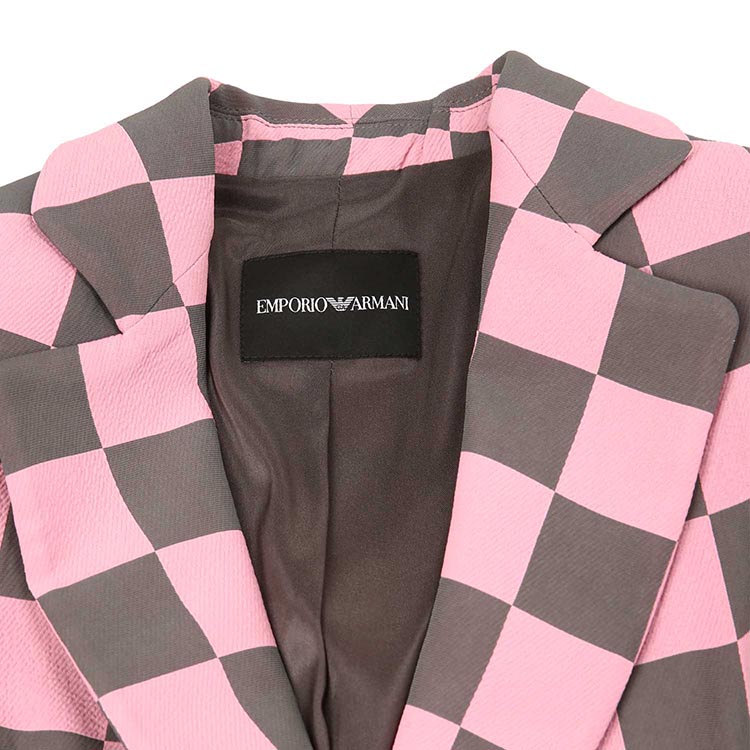 Shop (W) Emporio Armani Blazer Kotak Berwarna, Lengan Panjang, Single-Button. 9NG12T-92106-013