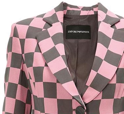 (W) Emporio Armani Blazer Kotak Berwarna, Lengan Panjang, Single-Button. 9NG12T-92106-013 Details for (W) Emporio Armani Blazer Kotak Berwarna, Lengan Panjang, Single-Button. 9NG12T-92106-013