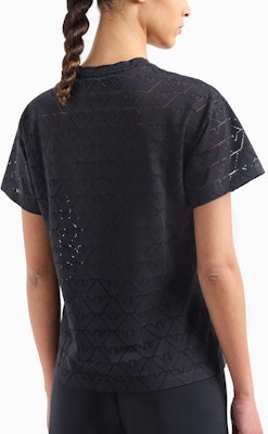 (Women) Emporio Armani Navy Blue Logo Cutout Crewneck T-Shirt SS24 3D2T7Q-2JMAZ-0927 Details for (Women) Emporio Armani Navy Blue Logo Cutout Crewneck T-Shirt SS24 3D2T7Q-2JMAZ-0927