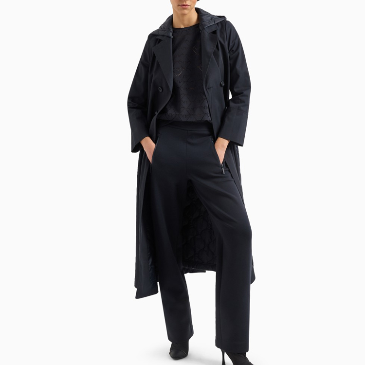 Sizing (Women) Emporio Armani  Navy Blue Logo Cutout Crewneck T-Shirt SS24 3D2T7Q-2JMAZ-0927