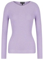 (Women) EMPORIO ARMANI Purple Slim Fit Knit Pullover Sweater FW22 6L2MYB2-MB1Z1-0831 (Women) EMPORIO ARMANI Purple Slim Fit Knit Pullover Sweater FW22 6L2MYB2-MB1Z1-0831