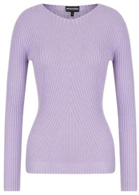 (Women) EMPORIO ARMANI Purple Slim Fit Knit Pullover Sweater FW22 6L2MYB2-MB1Z1-0831 Order (Women) EMPORIO ARMANI Purple Slim Fit Knit Pullover Sweater FW22 6L2MYB2-MB1Z1-0831