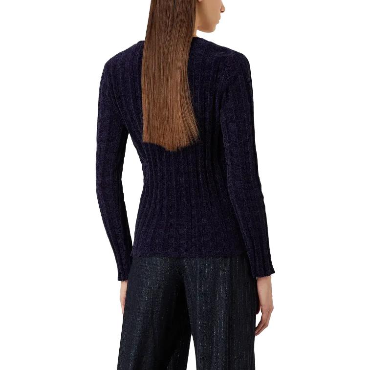 Shop (W) エンポリオ アルマーニ パープル Vネック 長袖 ニット セーター. 3R2MYA-2MB1Z-10820