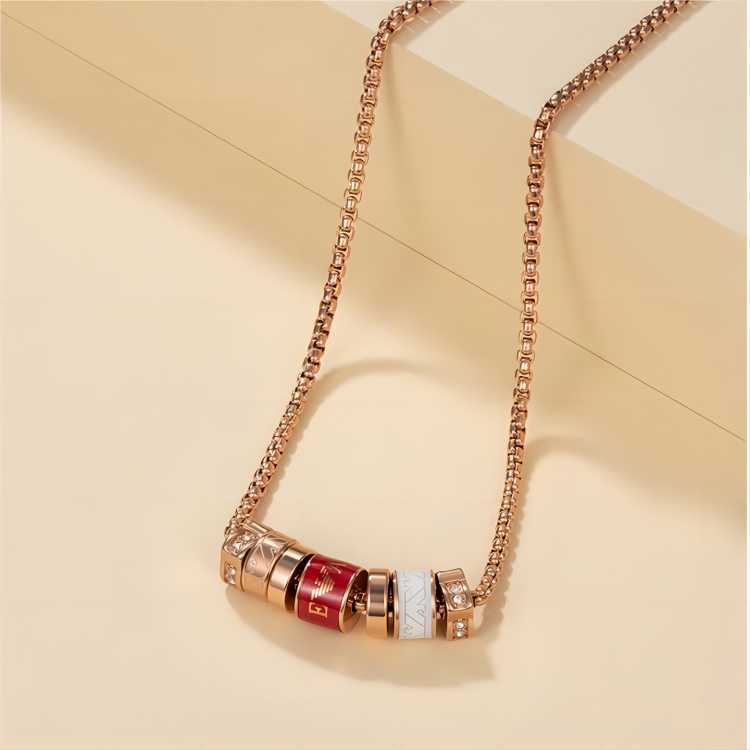 Lookbook (W) Emporio Armani Kalung Loket Manik Merah Kristal - Keluli Tahan Karat. EGS2933221