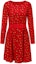 Order (Women) Emporio Armani Red Floral Print Tie-Waist Long Sleeve Casual Dress 5NA1CT-52520-013