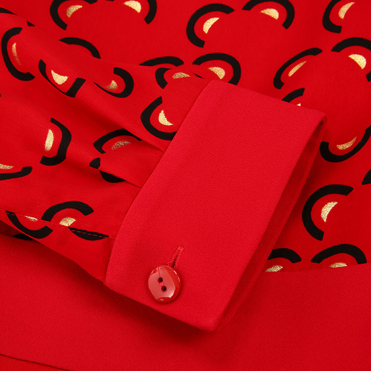 Purchase (Women) Emporio Armani  Red Floral Print Tie-Waist Long Sleeve Casual Dress 5NA1CT-52520-013