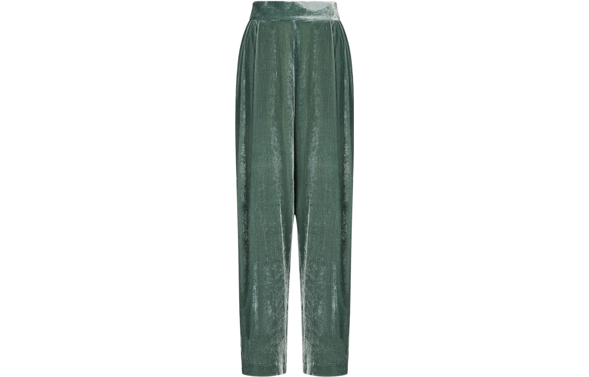(Women) Emporio Armani  Relaxed Fit Wide-Leg Green Casual Pants. H3NP2C-C9922-1553 圖 2
