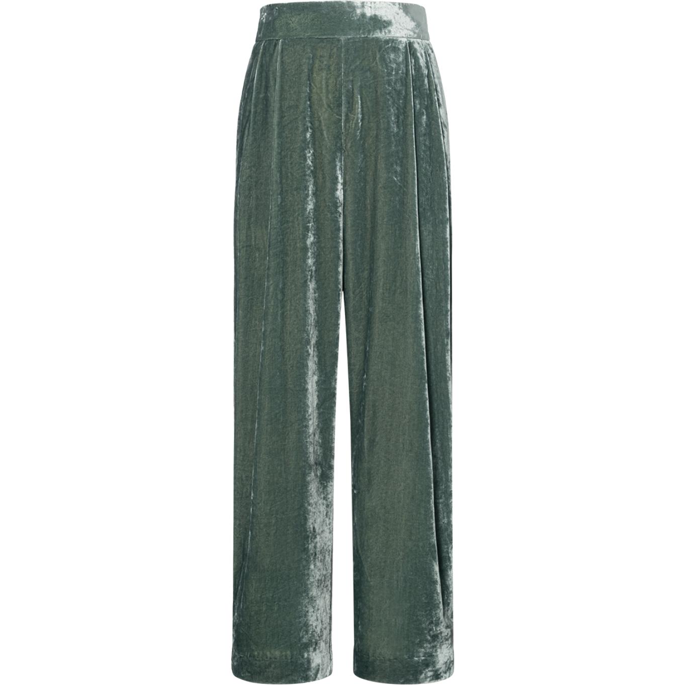 (Women) Emporio Armani  Relaxed Fit Wide-Leg Green Casual Pants. H3NP2C-C9922-1553 圖 3