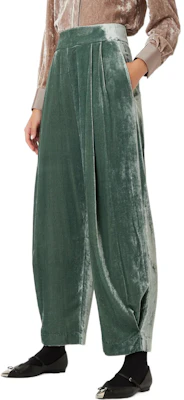 (W) 安普里奥·阿玛尼宽松版型绿色休闲阔腿裤 H3NP2C-C9922-1553 Purchase (W) 安普里奥·阿玛尼宽松版型绿色休闲阔腿裤 H3NP2C-C9922-1553