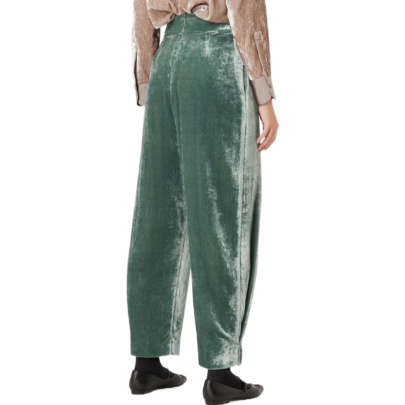 (Women) Emporio Armani  Relaxed Fit Wide-Leg Green Casual Pants. H3NP2C-C9922-1553 圖 6