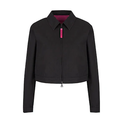 (Women) Emporio Armani Reversible Short Jacket Black - Sustainable SS22 Series. 3L2BB4-2NF5Z-F011