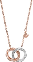 (Women) Emporio Armani Rose Gold Double Ring Pendant Necklace. EGS3004221 (Women) Emporio Armani Rose Gold Double Ring Pendant Necklace. EGS3004221