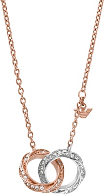 (Women) Emporio Armani Rose Gold Double Ring Pendant Necklace. EGS3004221 Order (Women) Emporio Armani Rose Gold Double Ring Pendant Necklace. EGS3004221