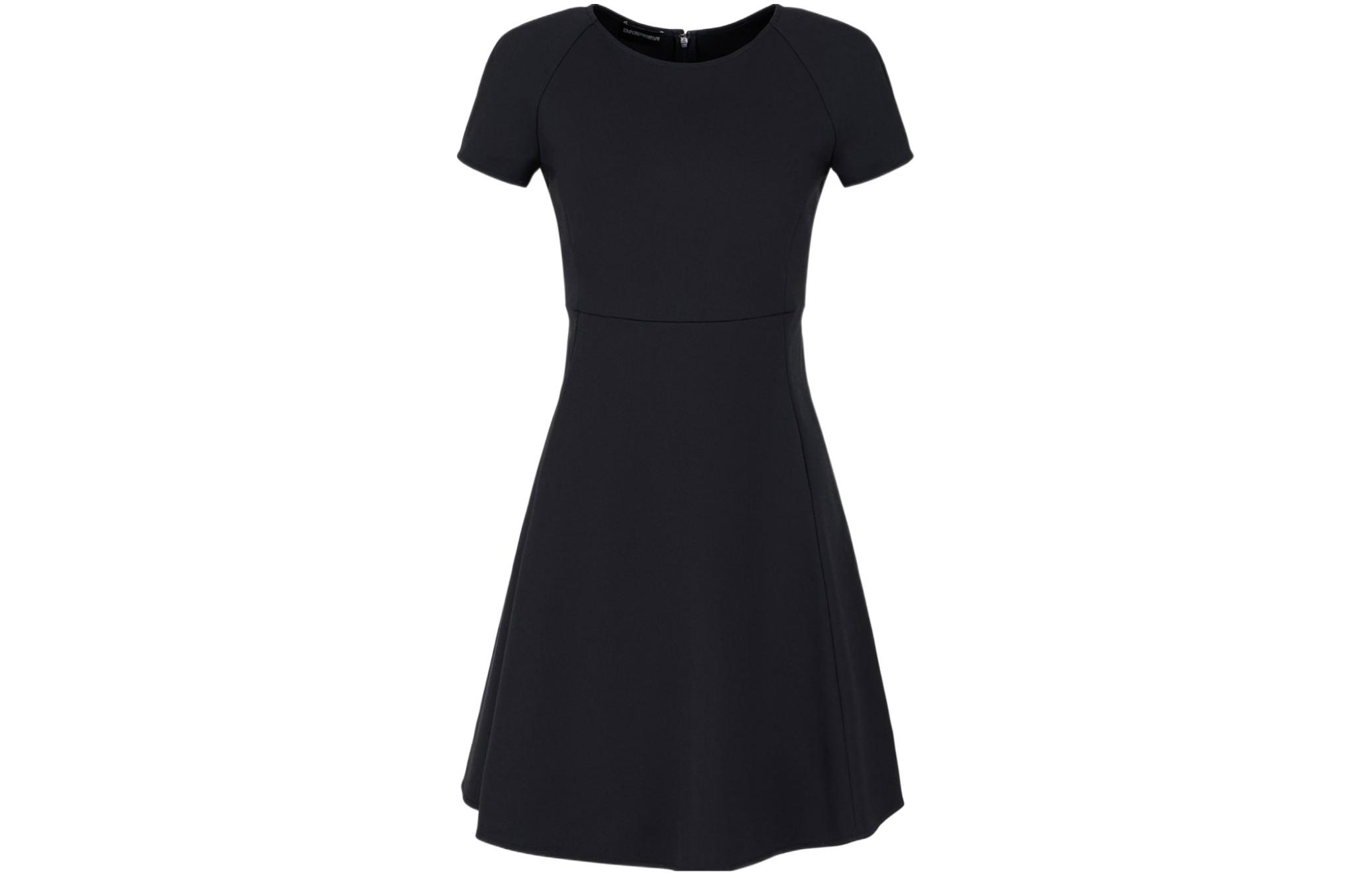 (Women) Emporio Armani  Short Sleeve Zipper Mini Dress Blue E3NA1F-F9923-0926